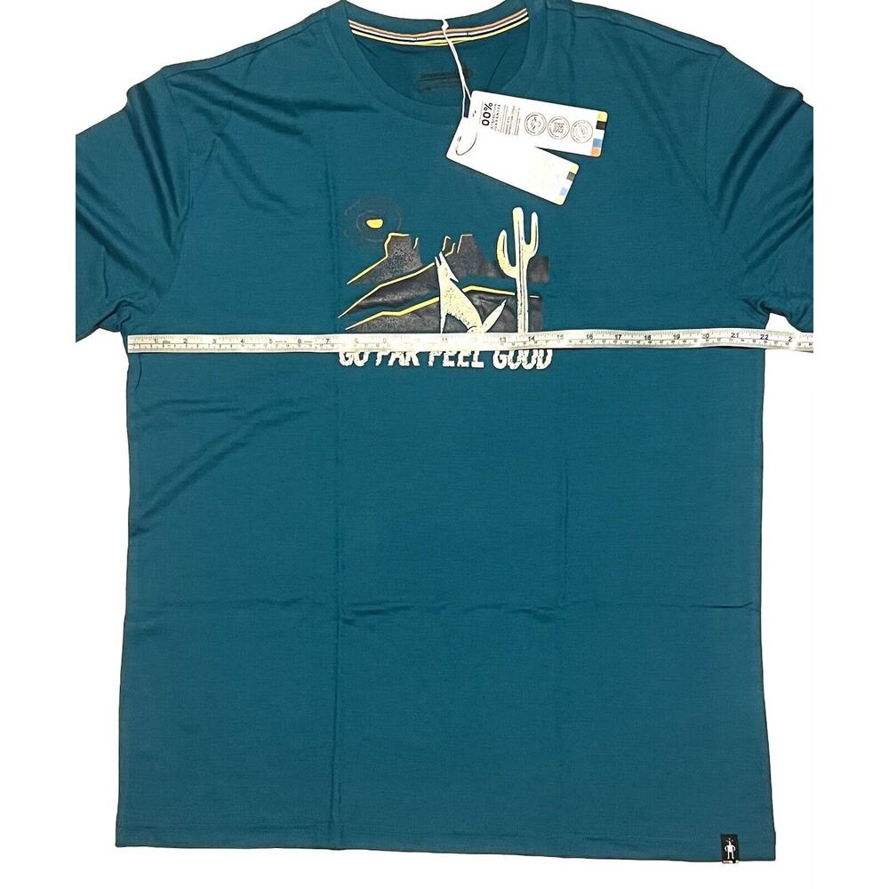 Smartwool Moonlight Desert Graphic T-Shirt Tee Size L Short Sleeve Grn Blu NWT - Picture 10 of 14